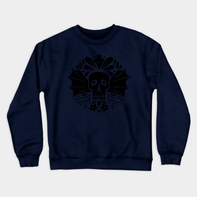 skull wings Crewneck Sweatshirt by MatthewTaylorWilson